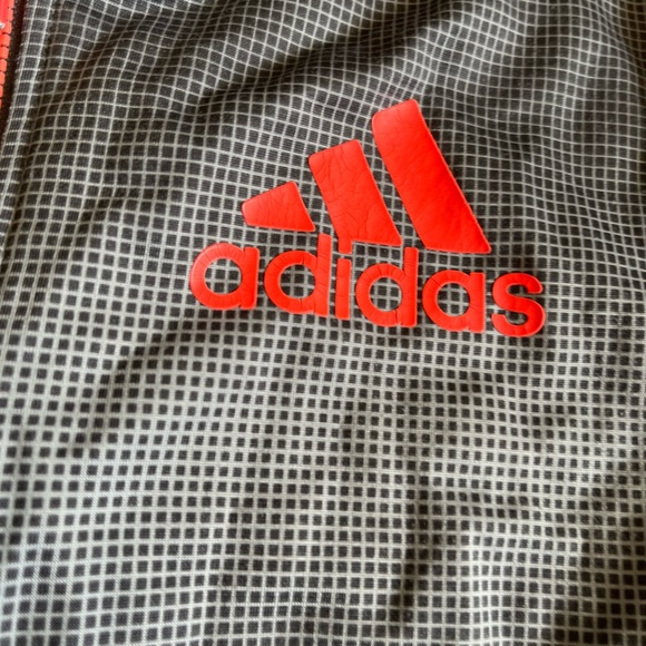Boys Medium Grey and Orange Adidas Track Jacket - Picture 3 of 4